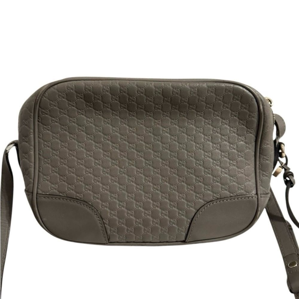 Gucci Bree Gray Leather Crossbody Bag - Picture 3 of 12